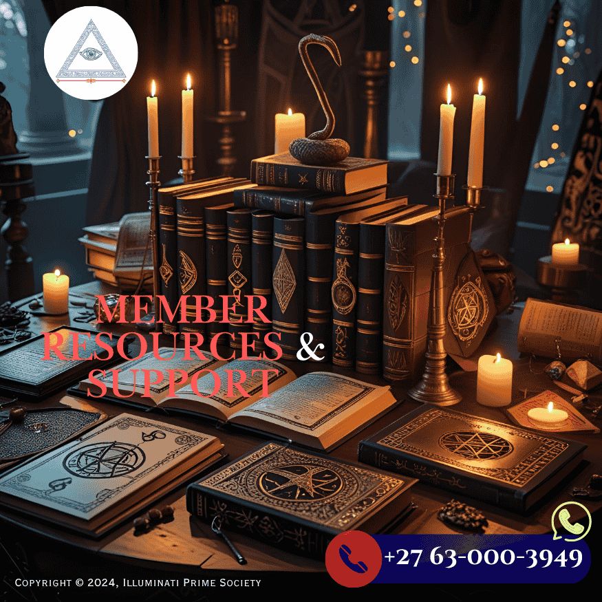 Exclusive Illuminati books and ritual items displayed on ceremonial table Exclusive Illuminati books and ritual items displayed on ceremonial table