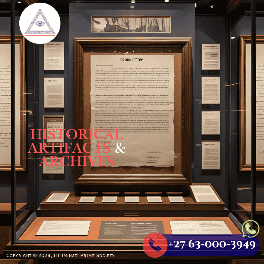 Original founder letters framed inside a hidden museum exhibit